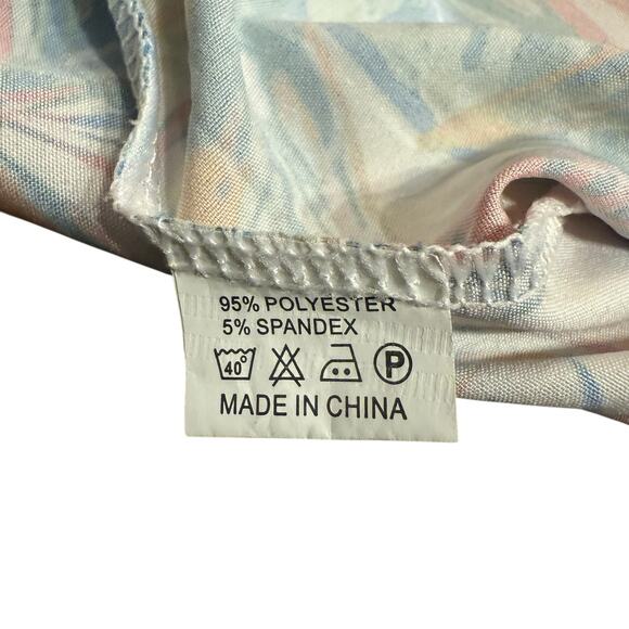 C + D + M Women’s bright floral blouse, tropical, bell sleeves, M - Picture 4 of 6